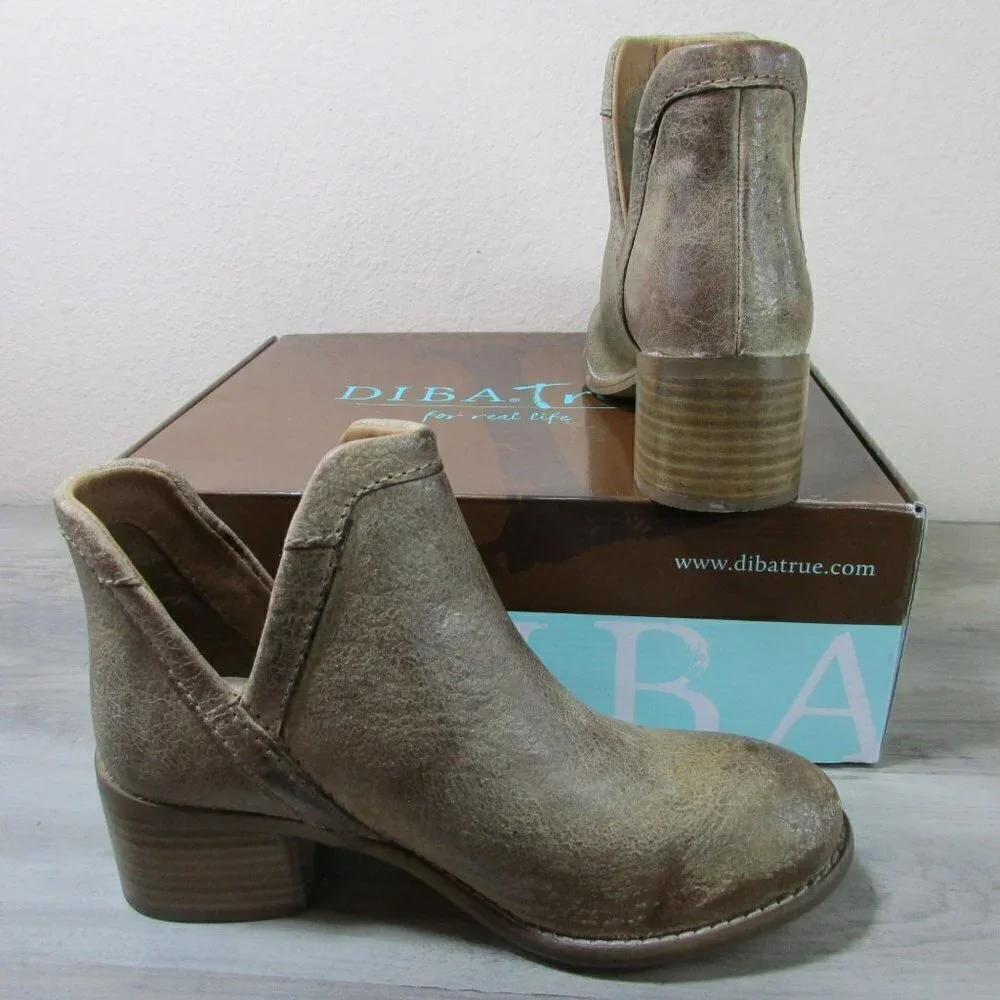 Diba True Women's 6.5 True Work Nerd Pull On Boots - Tan - 90057